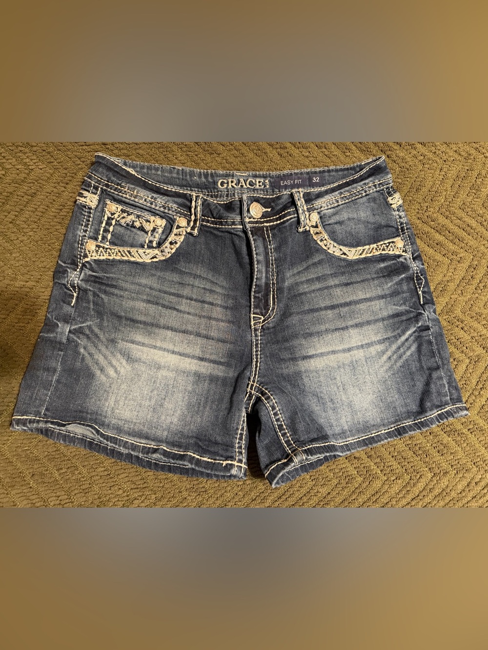 Grace Women's Blue Denim Jean Shorts
